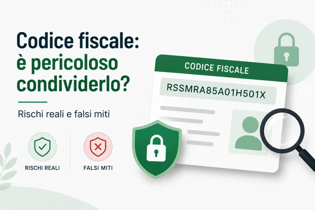 codice fiscale rischi condivisione falsi miti